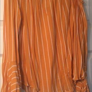 K. Jordan Off Shoulder Bell Sleeve Top- Marigold